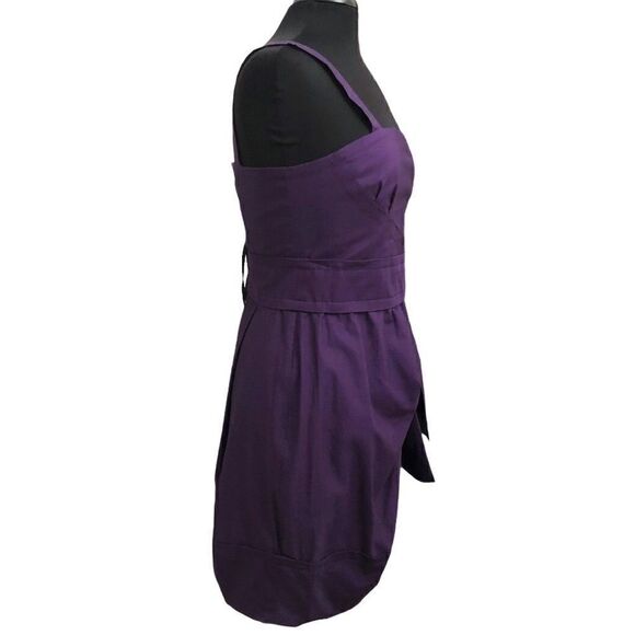 Marc by Marc Jacobs Fiona Purple Cotton Bubble Hem Dress Size 6 - Picture 9 of 16